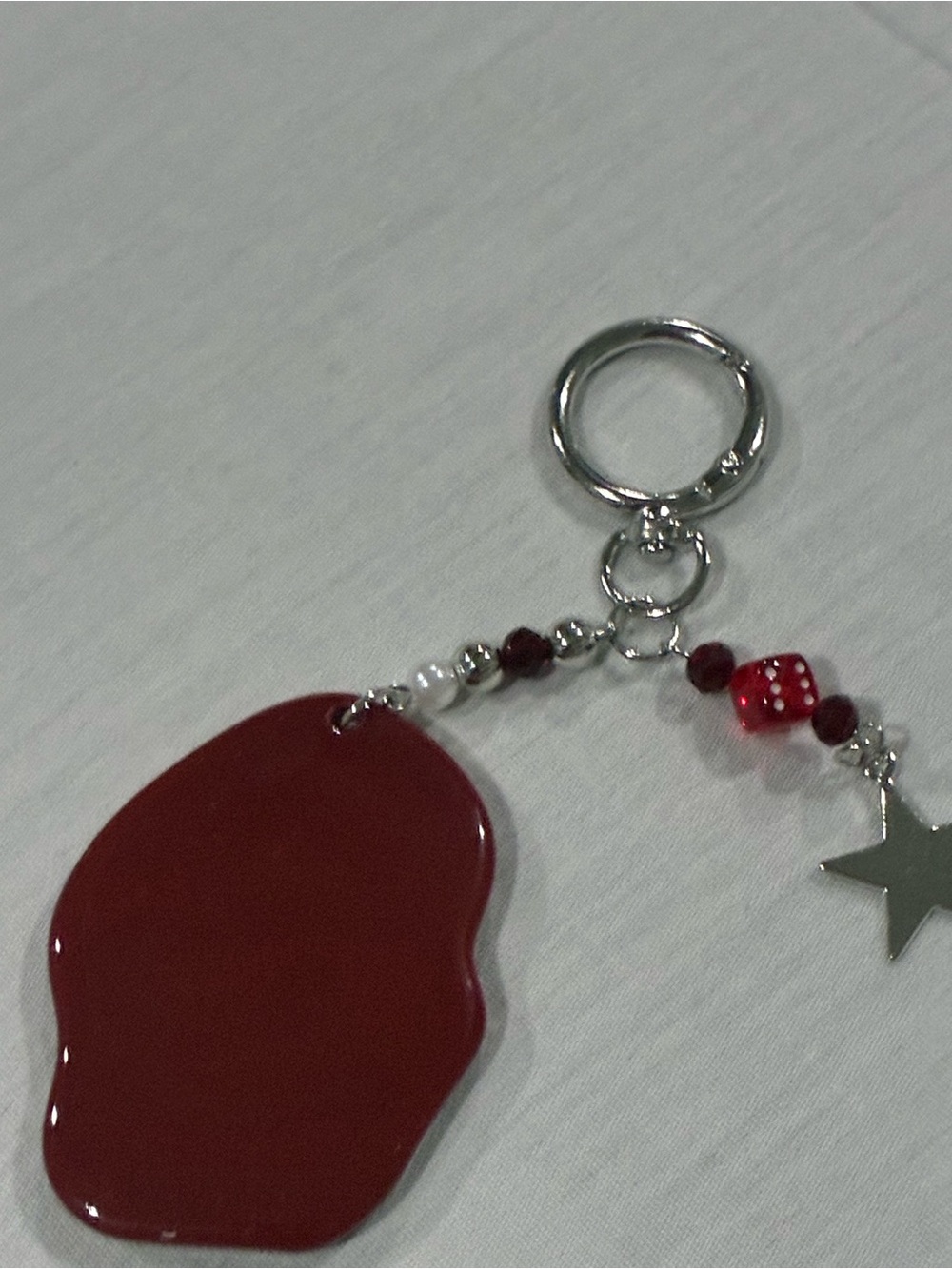 Red Card Holder & Keychain Set - Picture 3 of 6
